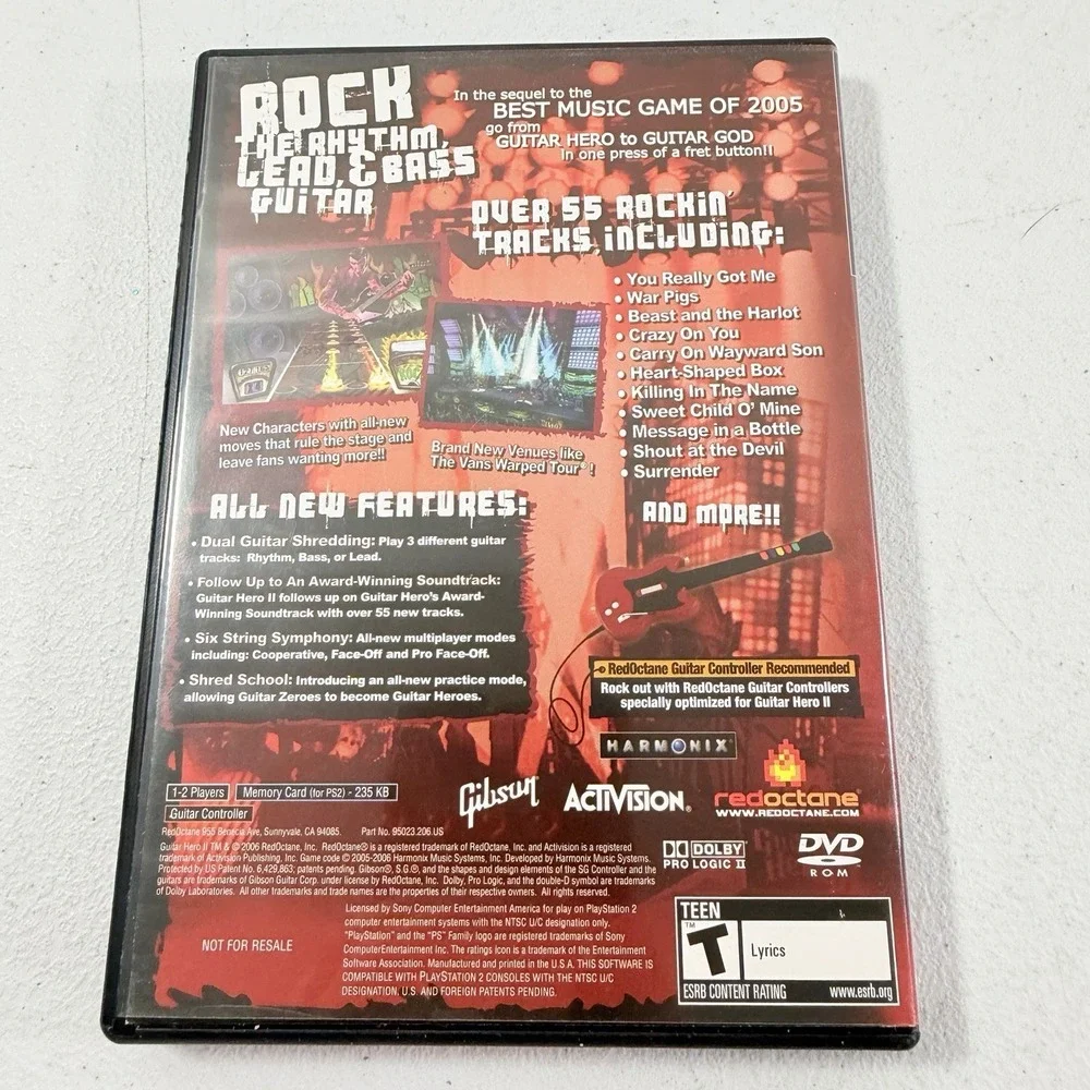 Guitar Hero‎ II (Sony PlayStation 2, PS2, 2006) CIB